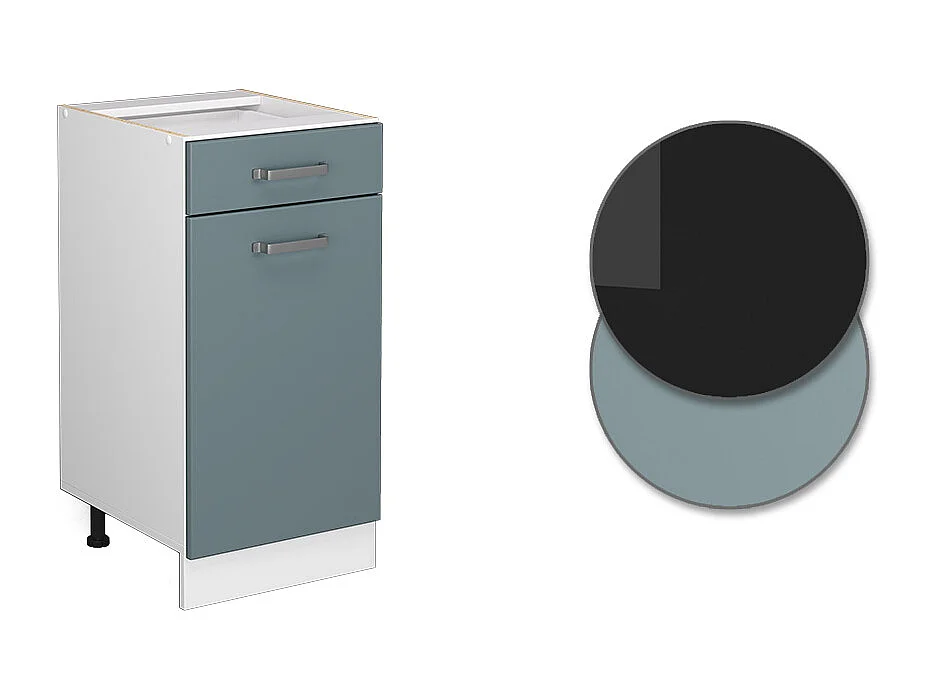 Mueble bajo de cocina gris azulado 40x60x81.6 r-line