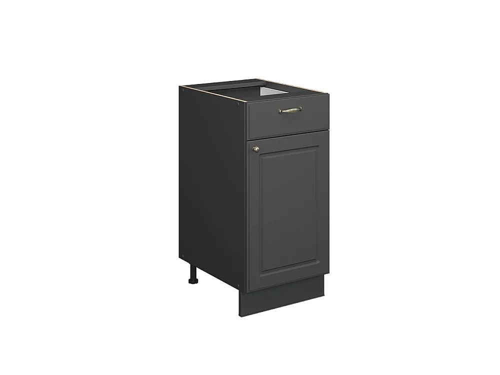 Kitchen base cabinet anthrazit-gold landhaus 40x60x82 fame-line