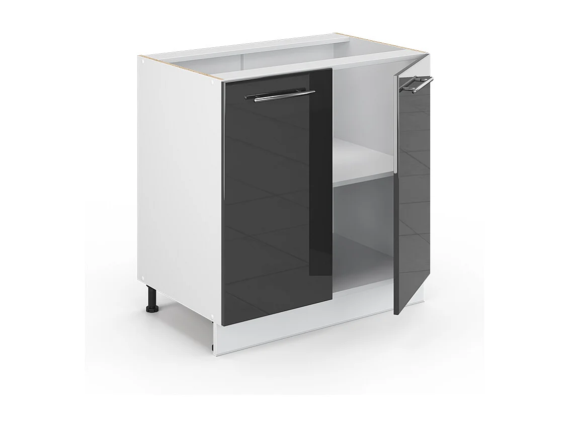 Wastafelkast antraciet hoogglans 80x60x82 fame-line