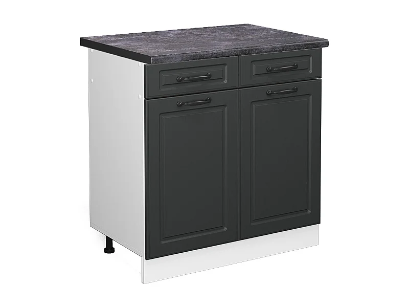 Meuble cuisine anthracite campagne 80x60x81.6 r-line