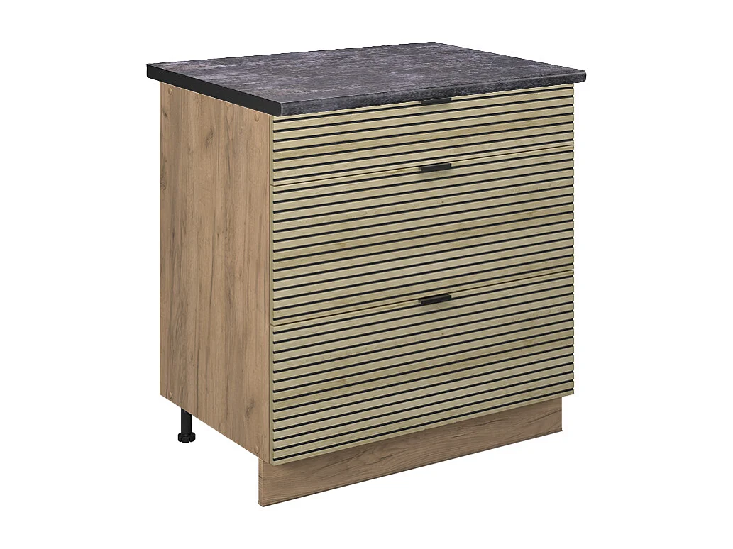 Meuble cuisine panneau en chêne 80x60x82 fame-line