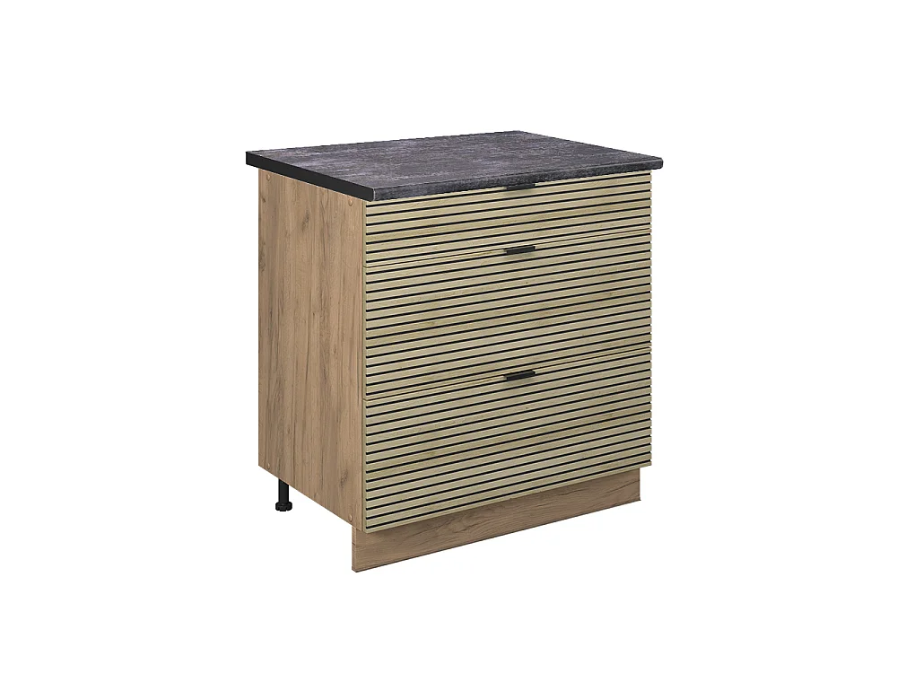 Meuble cuisine panneau en chêne 80x60x82 fame-line