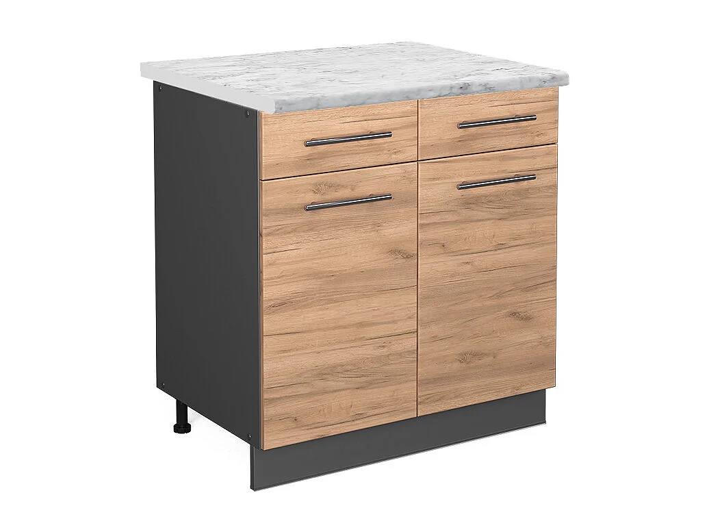 Meuble cuisine chêne de force doré 80x60x82 fame-line