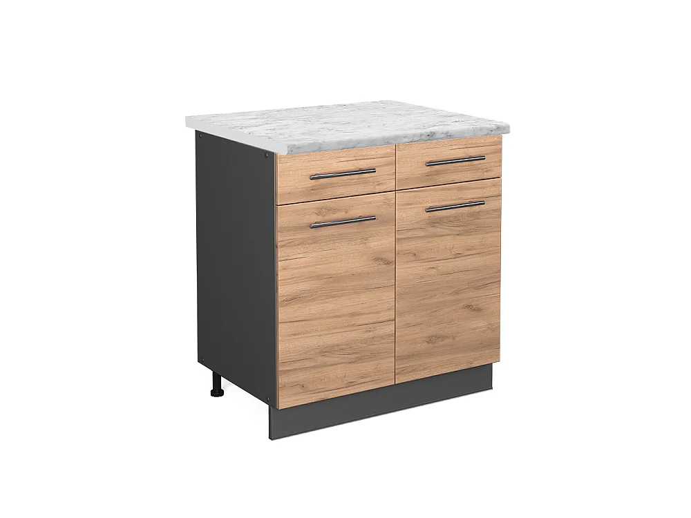 Meuble cuisine chêne de force doré 80x60x82 fame-line