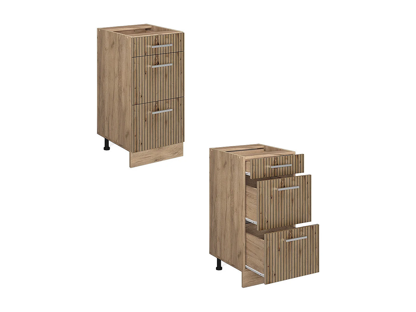 Mobiletto base per cucina rovere artigianale 40x60x81.6 r-line