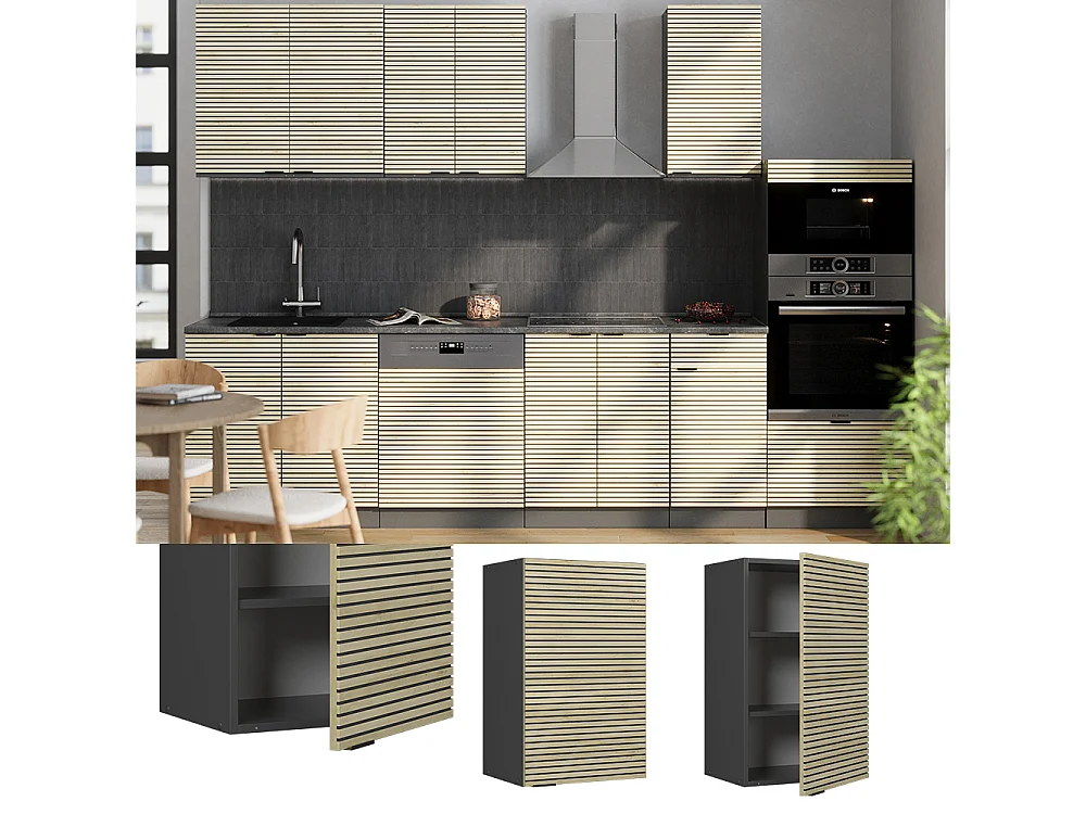 Elément haut de cuisine panneau en chêne 45x34.1x72 fame-line