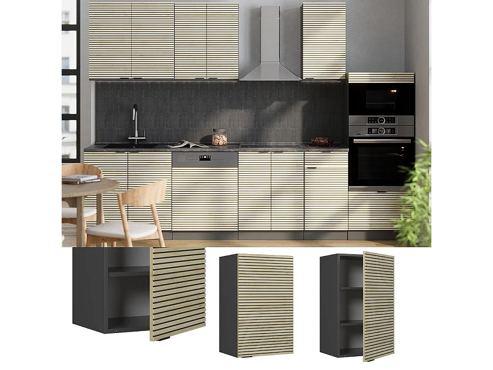 Wall cabinet oak panel 45x34.1x72 fame-line