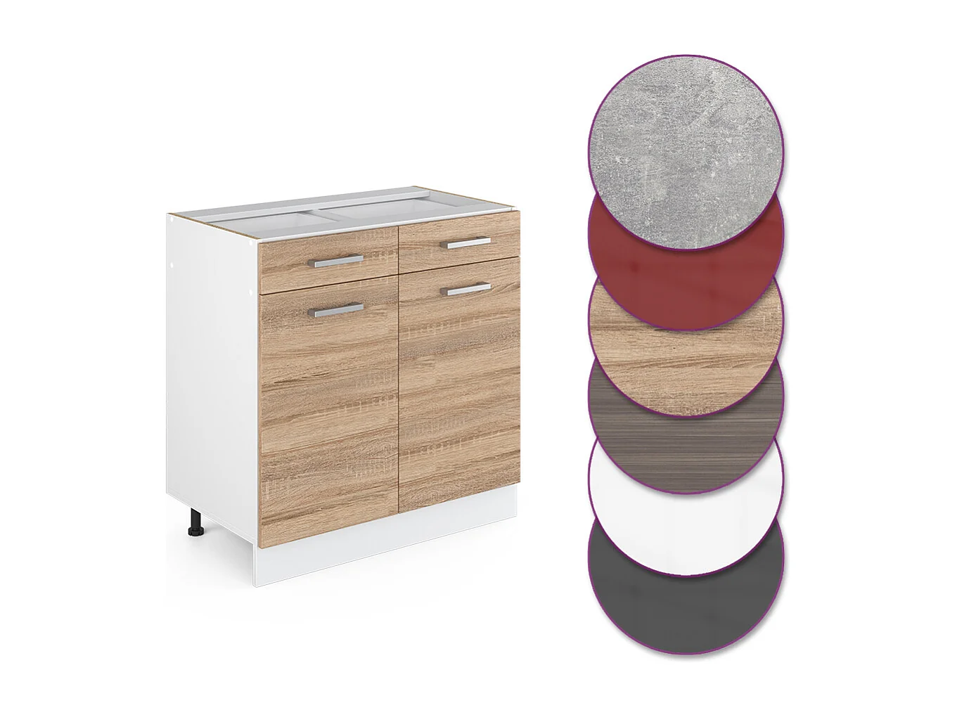 Meuble cuisine sonoma 80x46x81.6 r-line