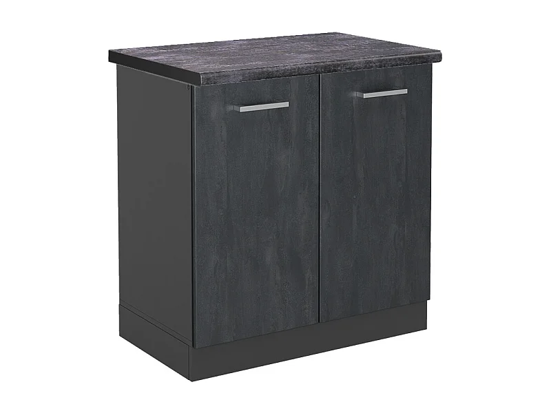 Armario bajo para fregadero hormigón negro 80x60x81.6 r-line
