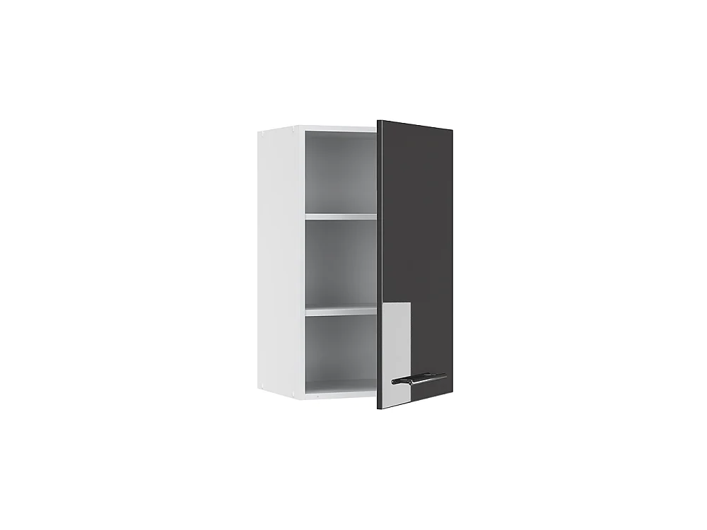 Elément haut de cuisine anthracite haute brillance 45x34.1x72 fame-line