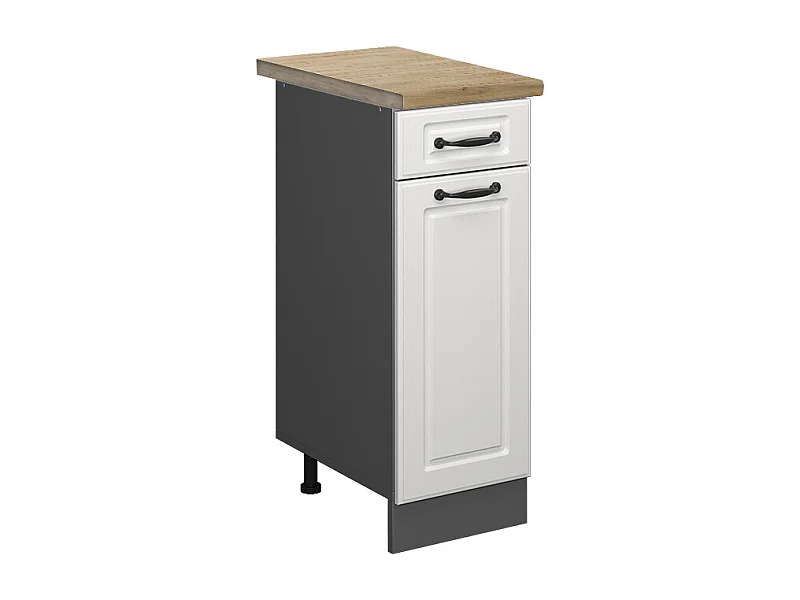 Armário baixo de cozinha casa de campo branca 30x60x81.6 r-line