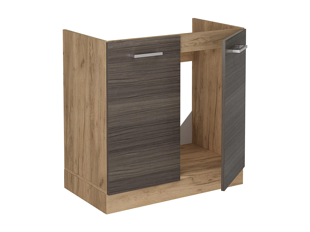 Meuble bas sous-évier gris noble 80x60x81.6 r-line