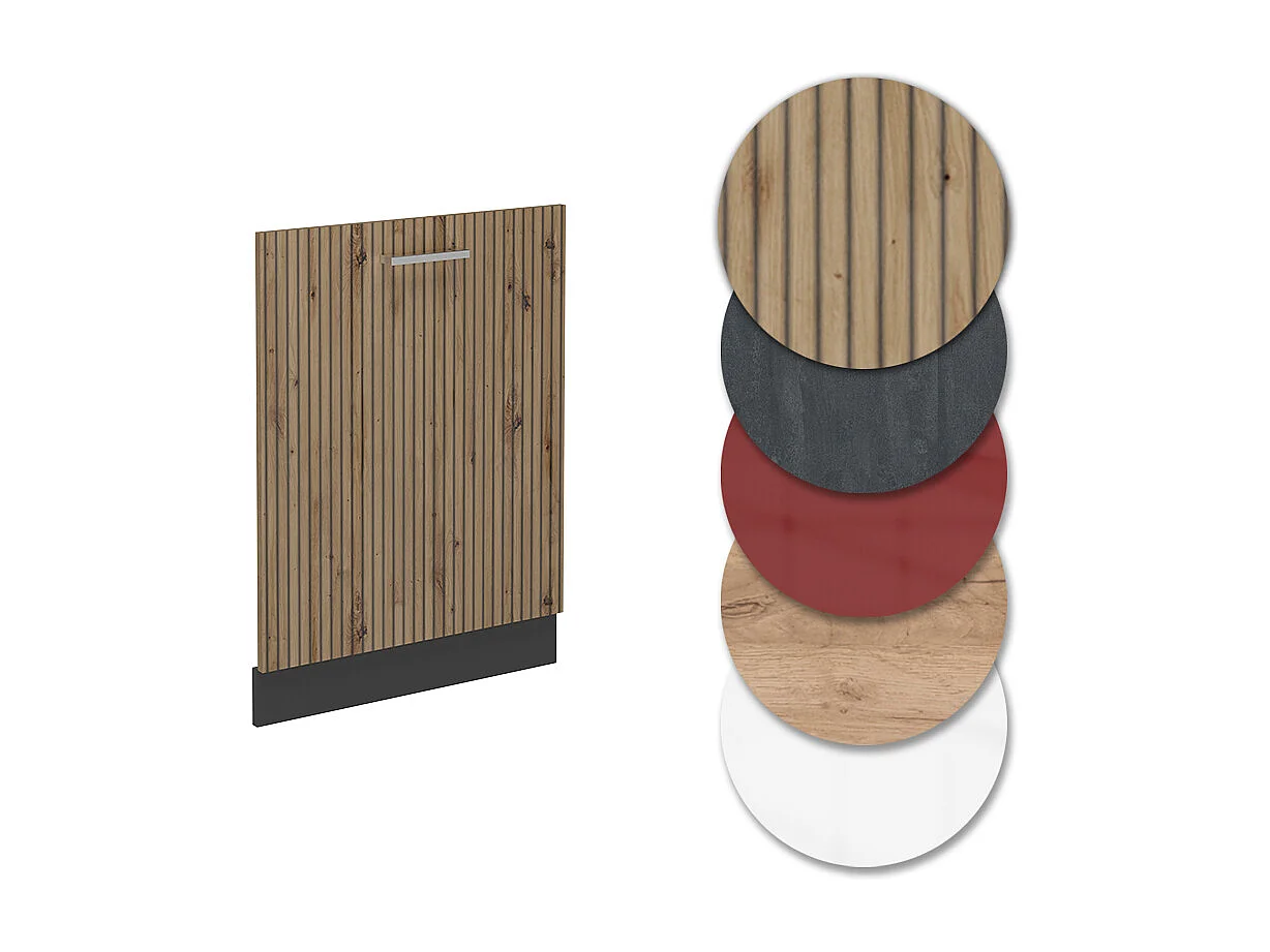 Pannello frontale della lavastoviglie rovere artigianale 60x1.6x81.8 r-line