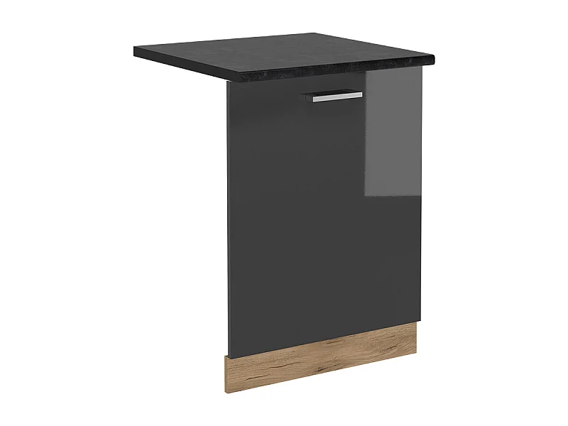 Façade de lave-vaisselle anthracite haute brillance 60x1.6x81.8 r-line
