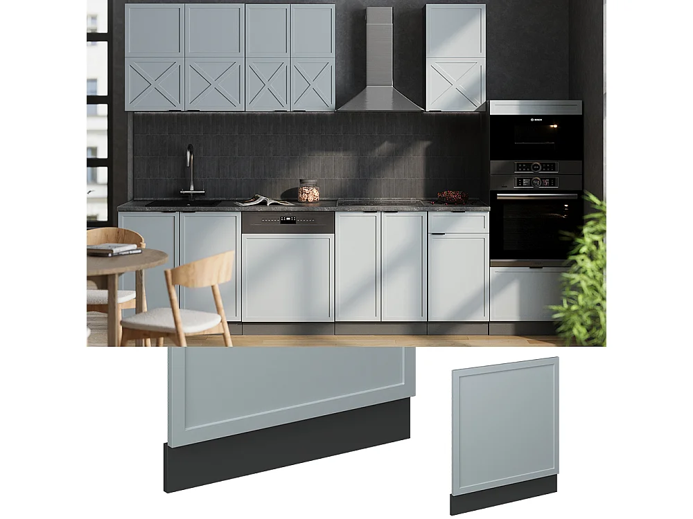 Façade bleu clair-gris 60x1.6x67.4 fame-line