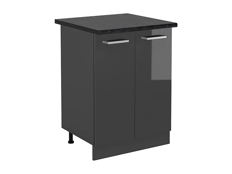 Keukenonderkast antraciet hoogglans 60x60x81.6 r-line
