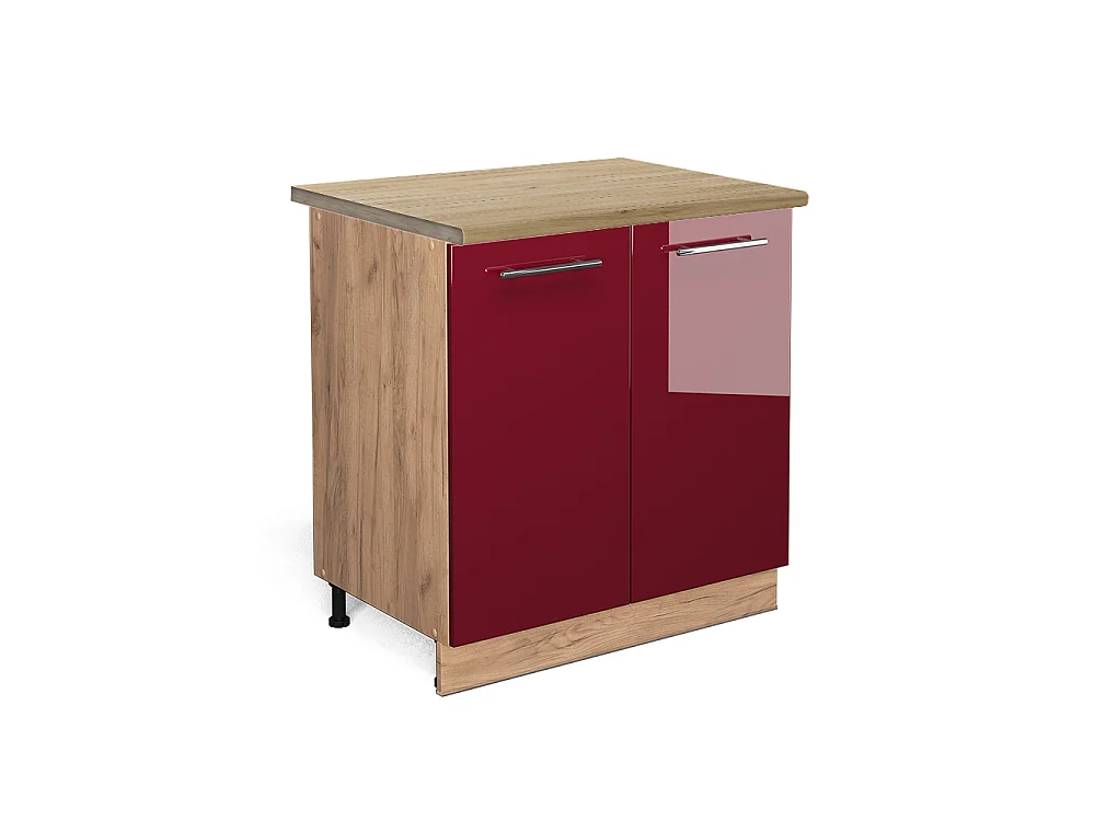 Keukenonderkast bordeauxrode hoogglans 80x60x82 fame-line