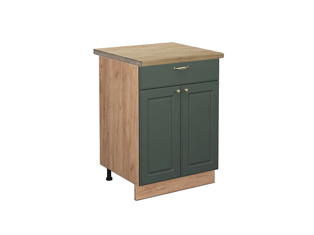 Keukenonderkast groen-goud landhuis 60x60x82 fame-line