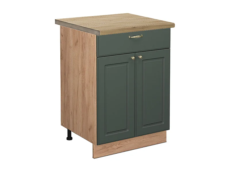 Meuble cuisine vert or campagne 60x60x82 fame-line