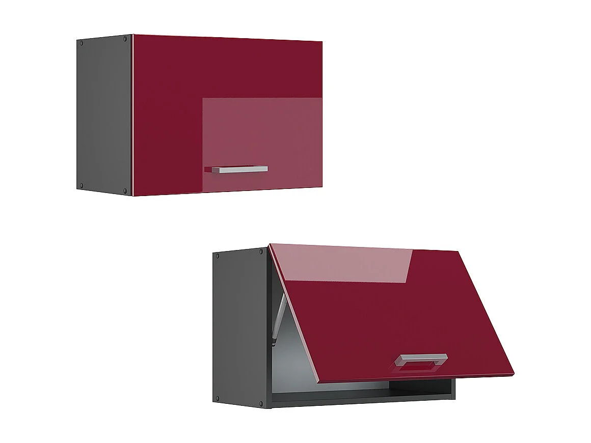 Elément haut de cuisine rouge brillant 60x31x40 r-line