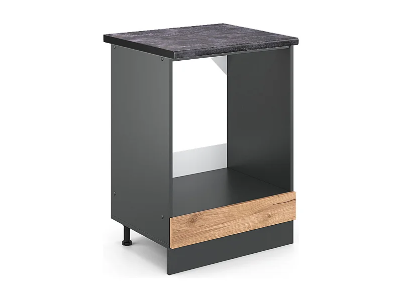 Meuble pour four chêne de force doré 60x60x81.6 r-line