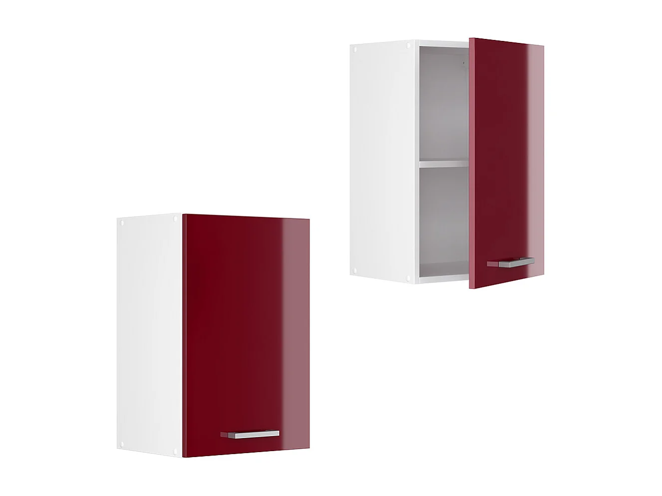 Hängeschrank rot hochglanz 40x31x60 r-line