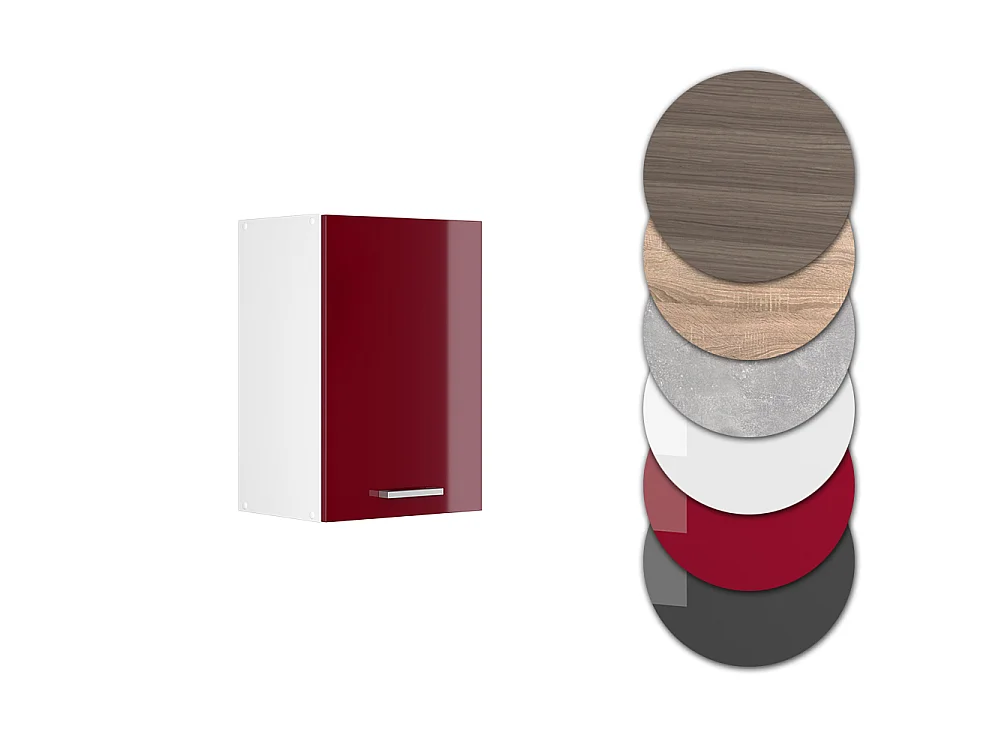 Wall cabinet red high gloss 40x31x60 r-line