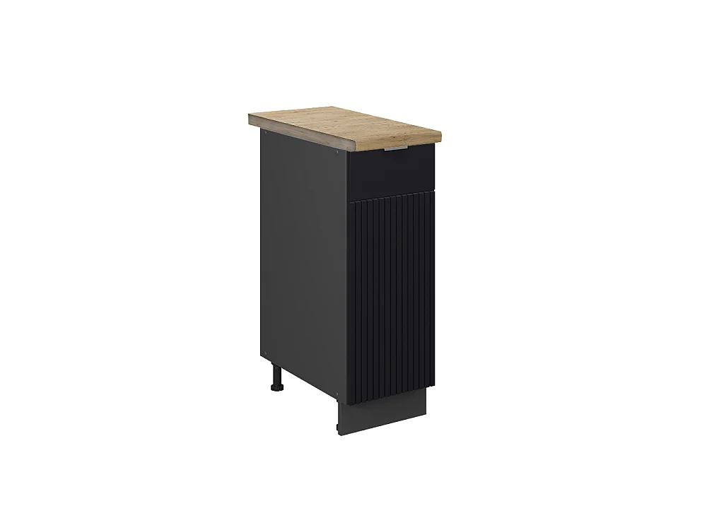 Apotheekkast zwart gestreept 30x60x82 fame-line