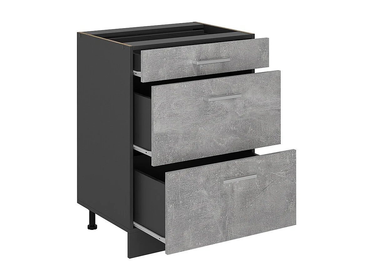 Küchenunterschrank beton 60x60x81.6 r-line