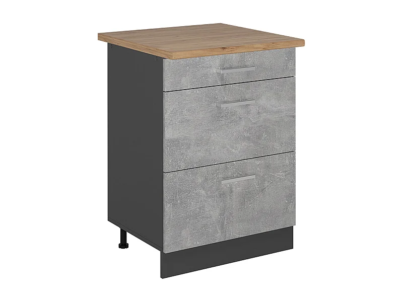 Küchenunterschrank beton 60x60x81.6 r-line
