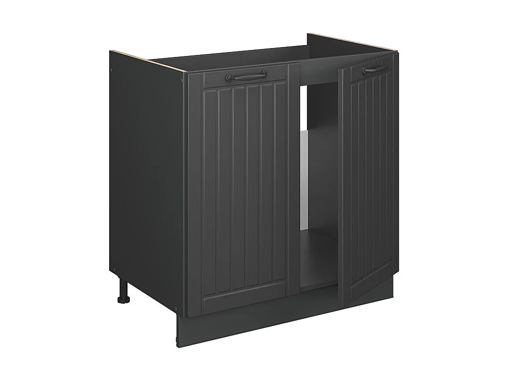 Meuble bas sous-évier gris foncé 80x60x82 fame-line
