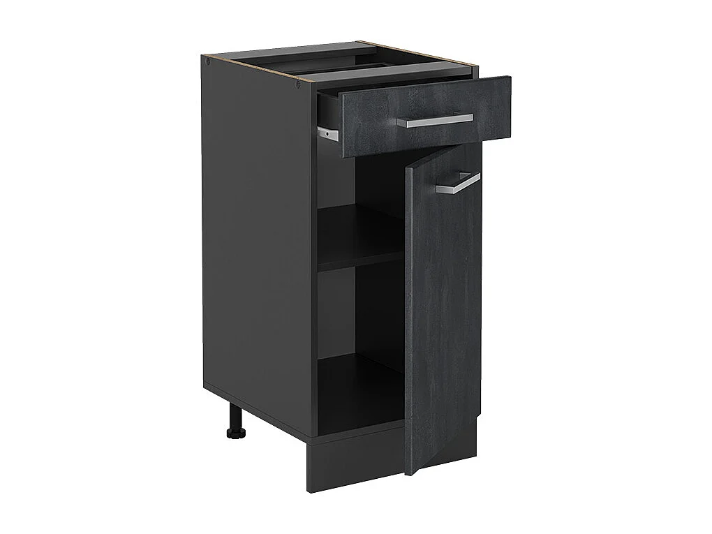 Mueble bajo de cocina hormigón negro 40x46x81.6 r-line
