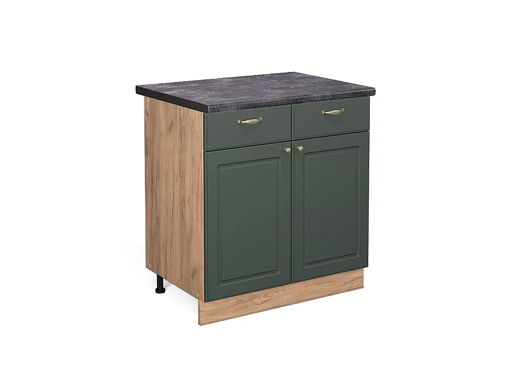 Meuble cuisine vert or campagne 80x60x82 fame-line