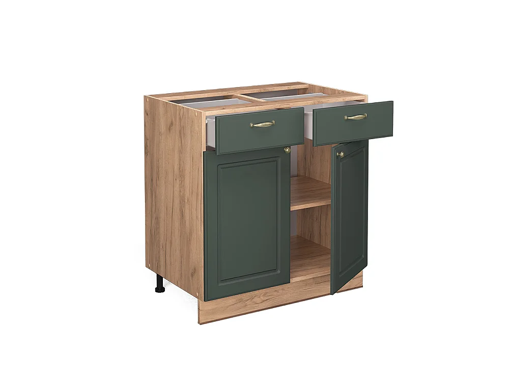 Meuble cuisine vert or campagne 80x60x82 fame-line