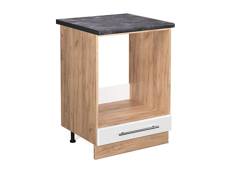 Meuble pour four blanc haute brillance 60x60x82 fame-line