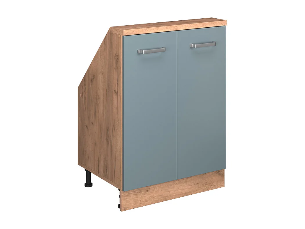 Armario de cocina para techo inclinado gris azulado 60x46x81.6 r-line