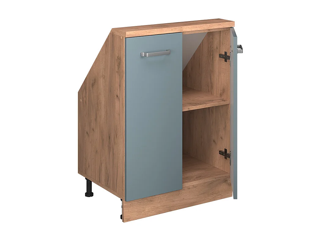 Armario de cocina para techo inclinado gris azulado 60x46x81.6 r-line
