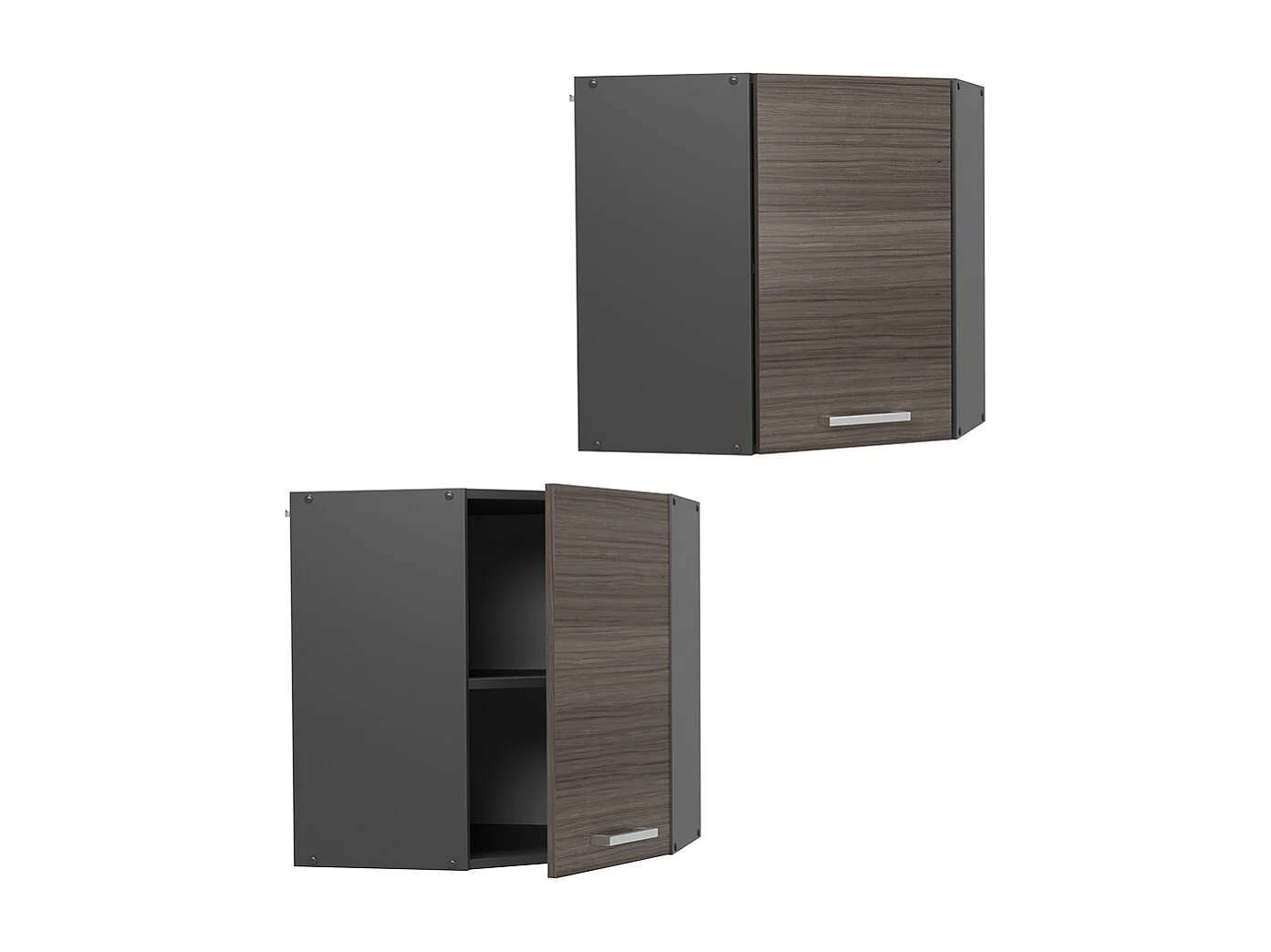 Armario colgante de esquina gris noble 57x34.1x60 r-line