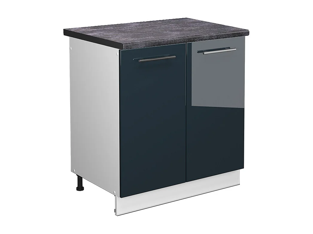 Mobile lavello cucina blu scuro lucido 80x60x82 fame-line