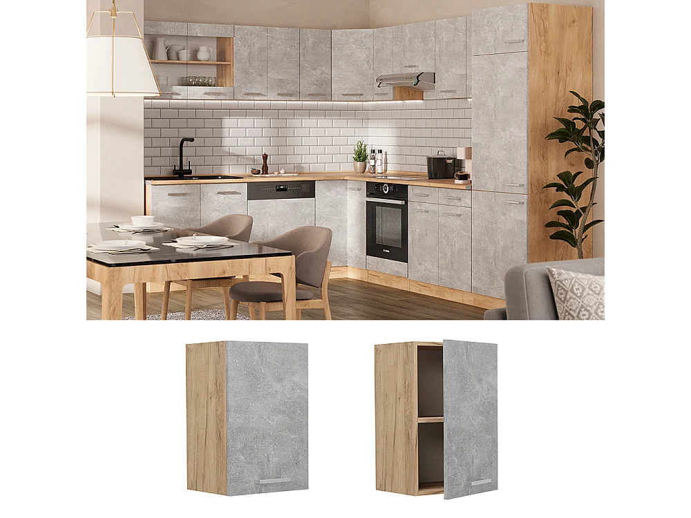 Armario colgante hormigón 40x31x60 r-line