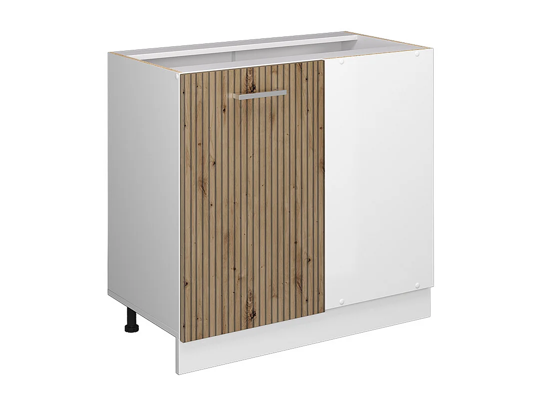 Armario de esquina roble artesanal 86x46x81.6 r-line