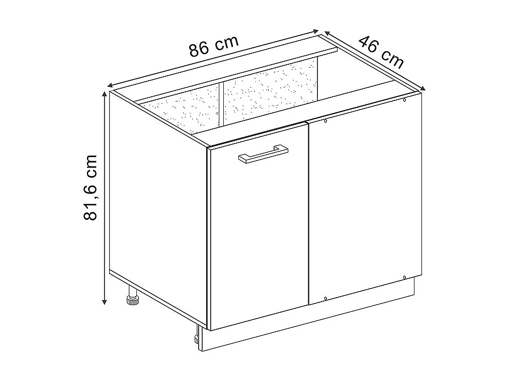 Armario de esquina roble artesanal 86x46x81.6 r-line