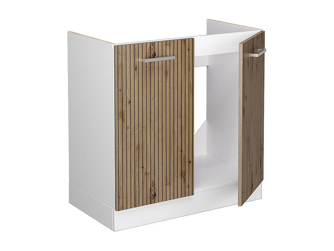 Meuble bas sous-évier chêne artisan 80x46x81.6 r-line