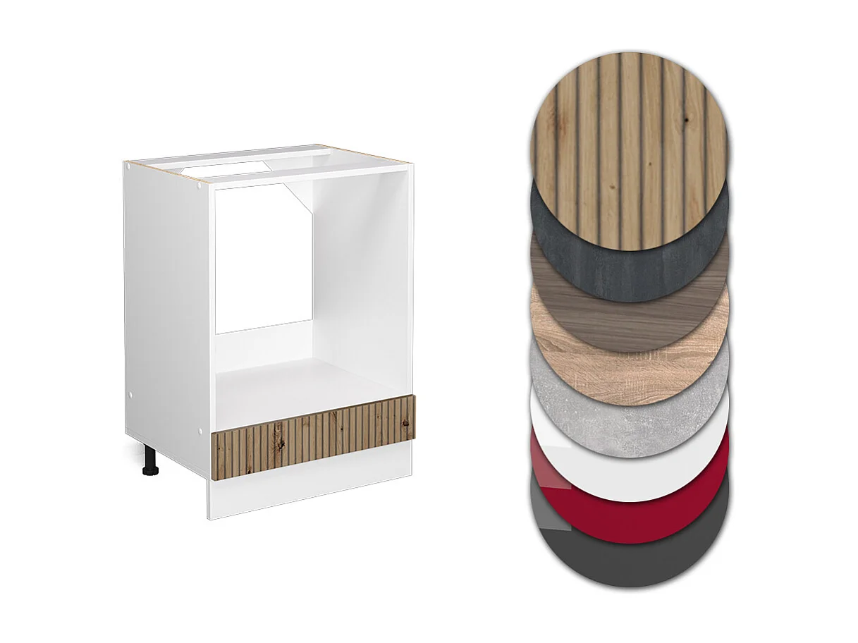 Meuble pour four chêne artisan 60x60x81.6 r-line