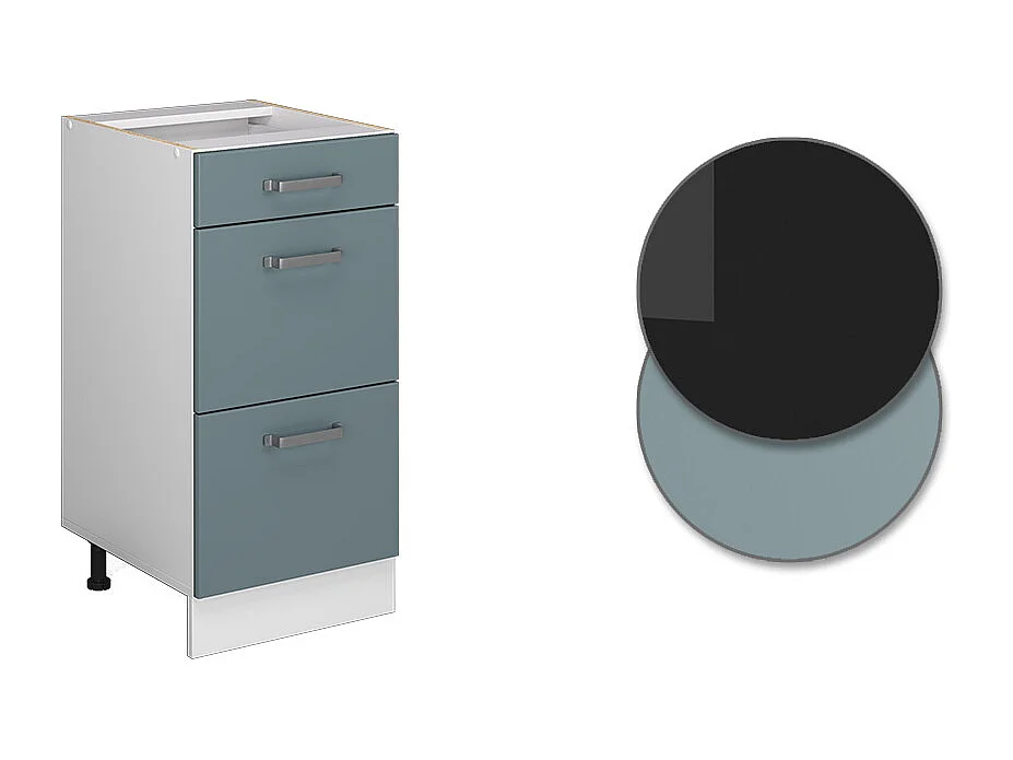 Meuble cuisine bleu-gris 40x60x81.6 r-line