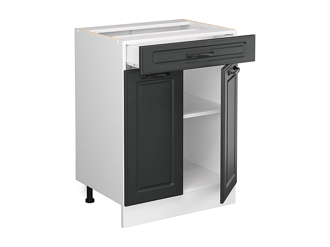 Meuble cuisine anthracite campagne 60x60x81.6 r-line