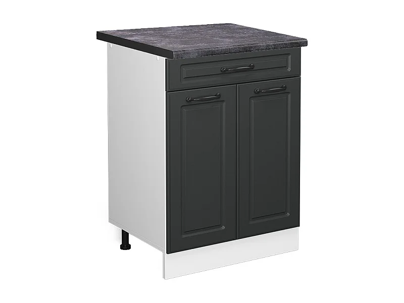 Meuble cuisine anthracite campagne 60x60x81.6 r-line