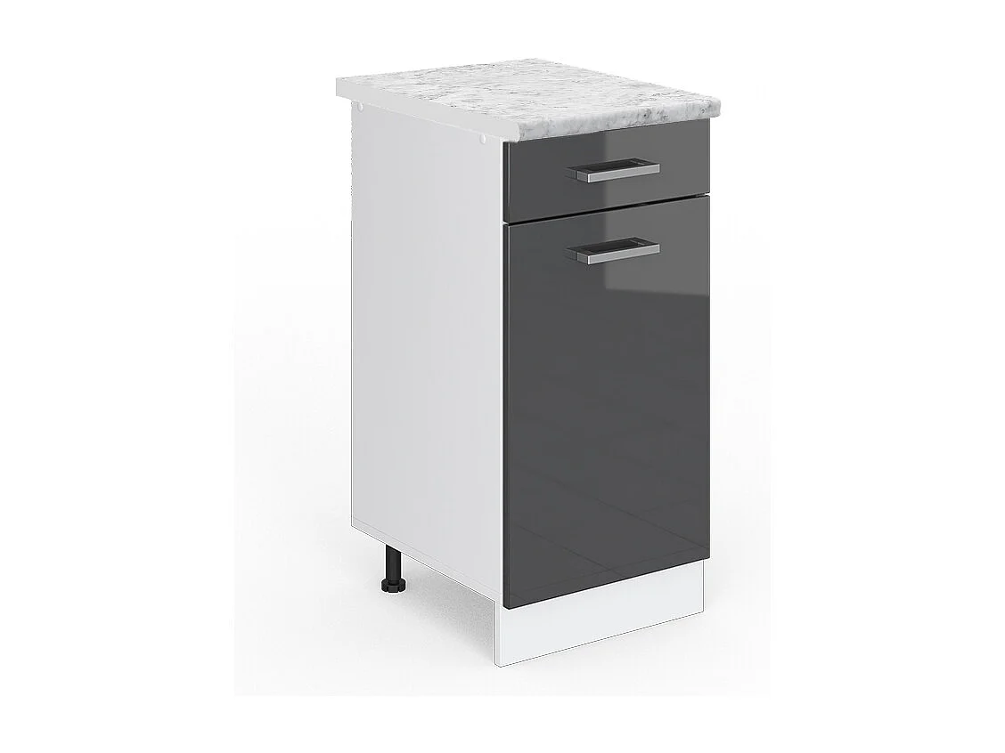 Mobiletto base per cucina antracite lucido 40x60x81.6 r-line