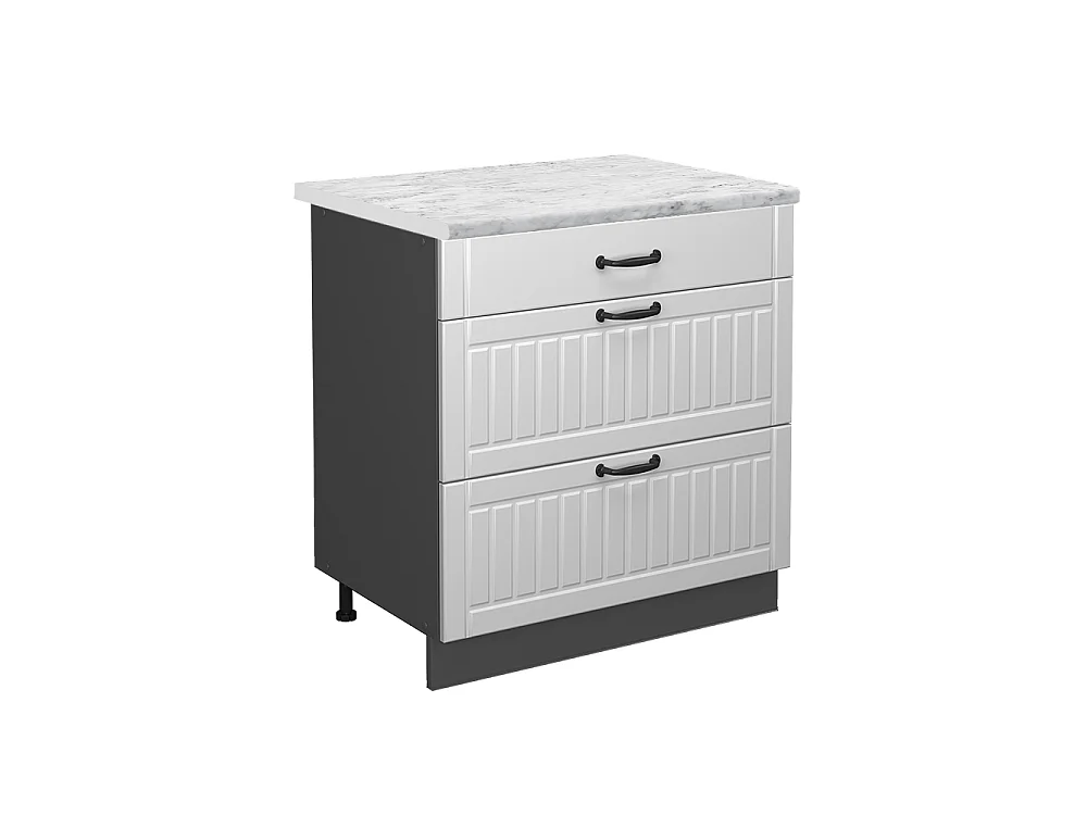 Meuble cuisine blanc campagne 80x60x82 fame-line