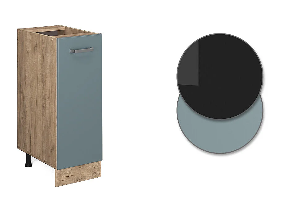 Meuble de cuisine bleu-gris 30x60x81.6 r-line